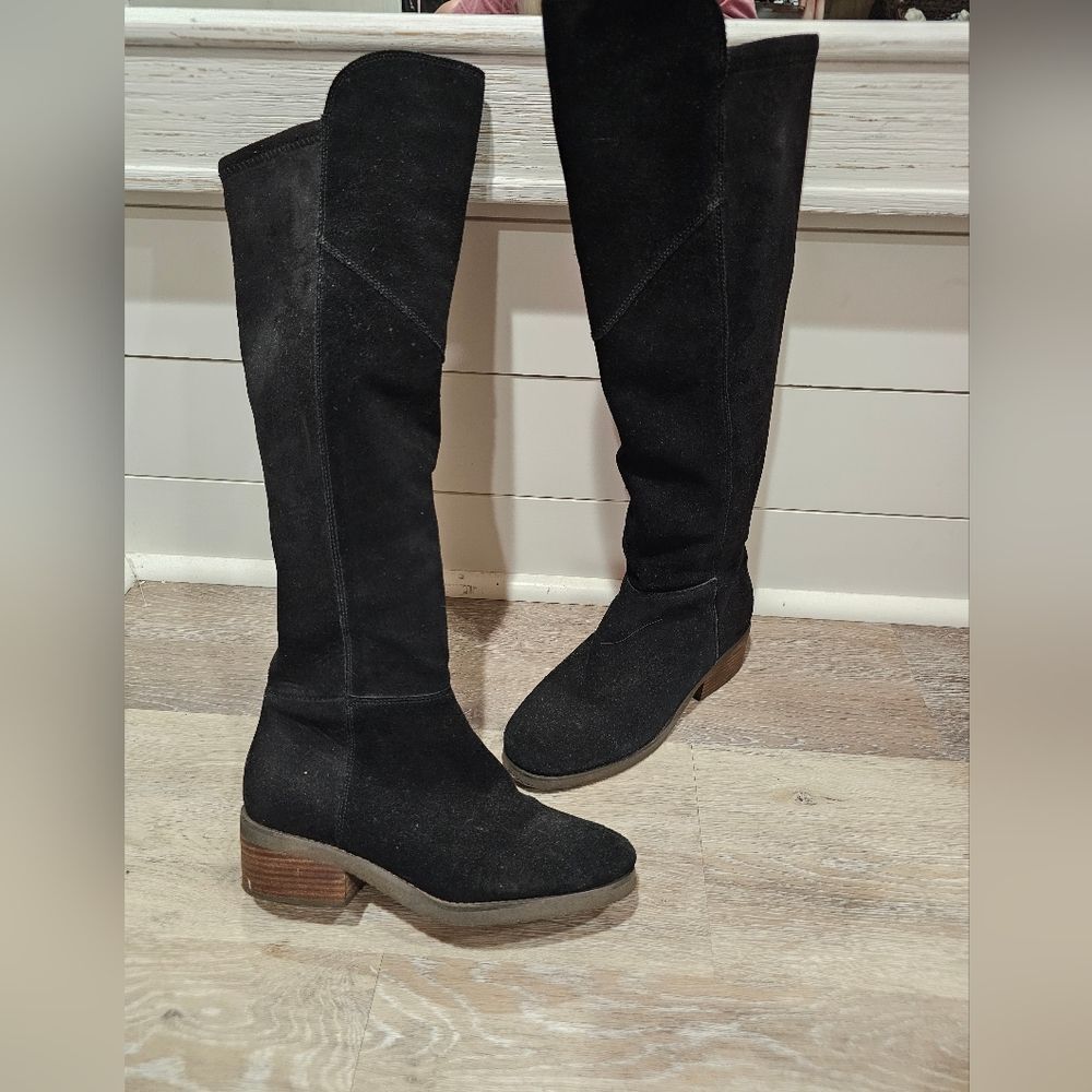 womans tall soft leather dark Academia Scholarly knee-high western classy grunge - Picture 2 of 15
